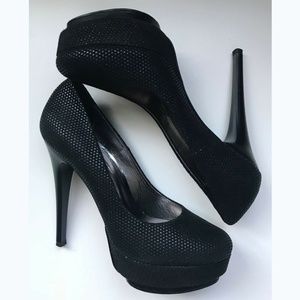 Stiletto heels black genuine leather Size 7